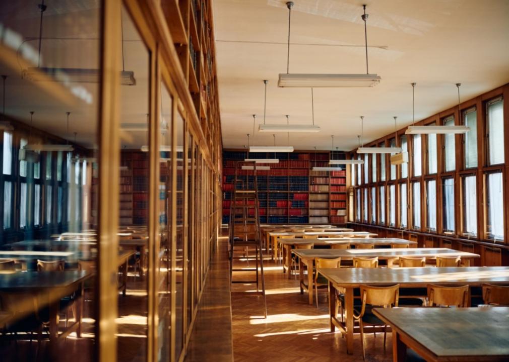 A college library.