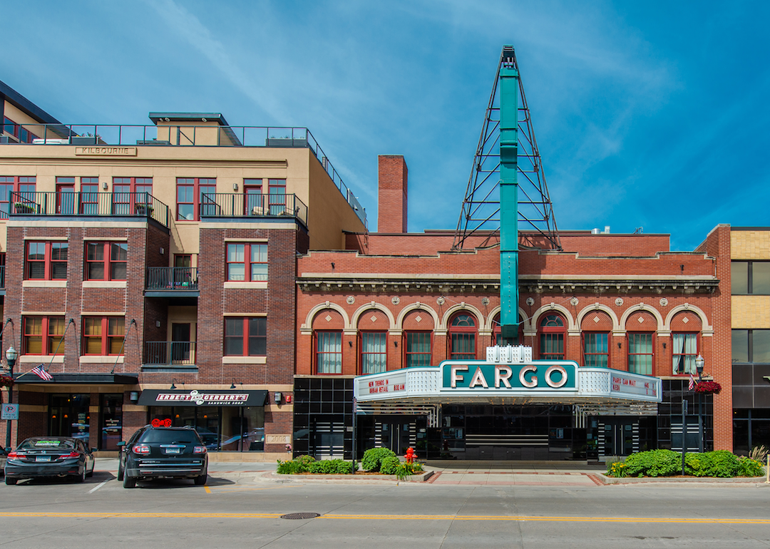 A historic theater building in Fargo.