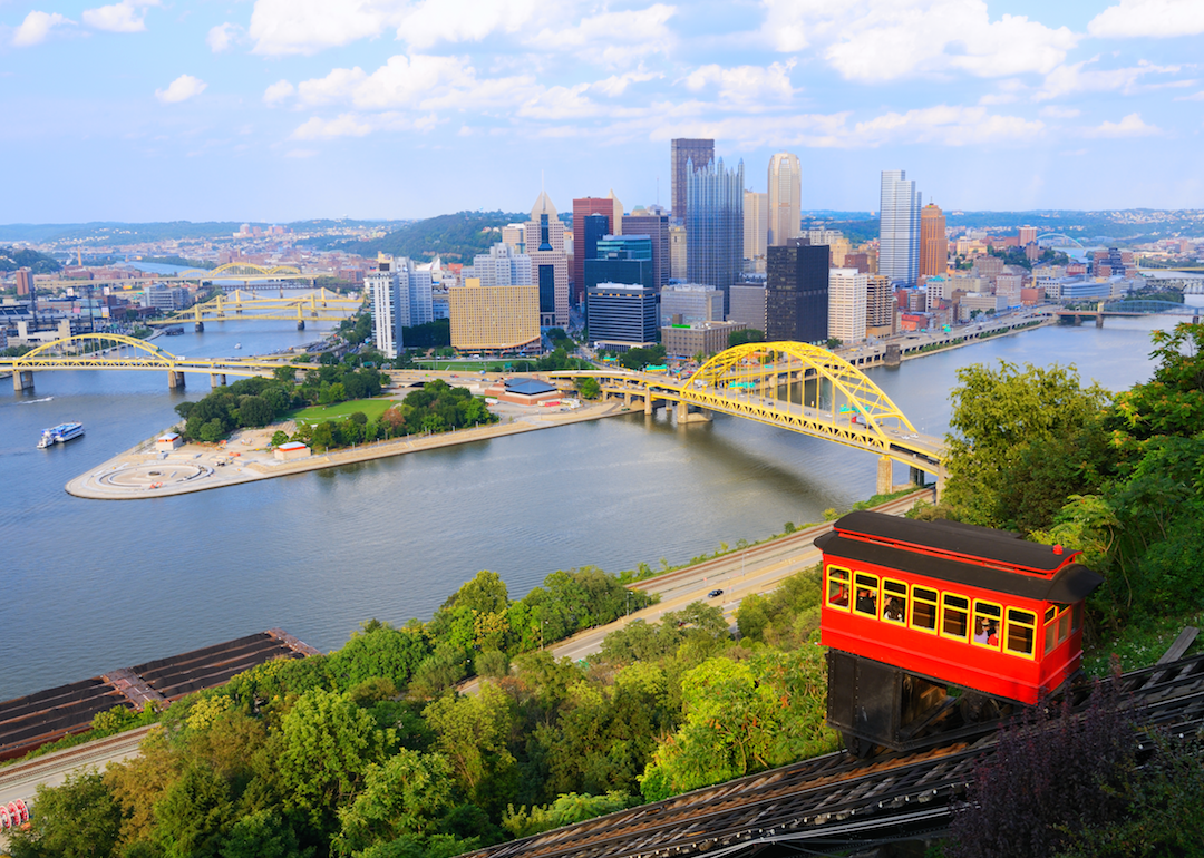 An aerial view of Pittsburgh.