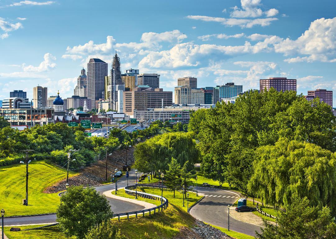 Hartford, Connecticut downtown cityscape.