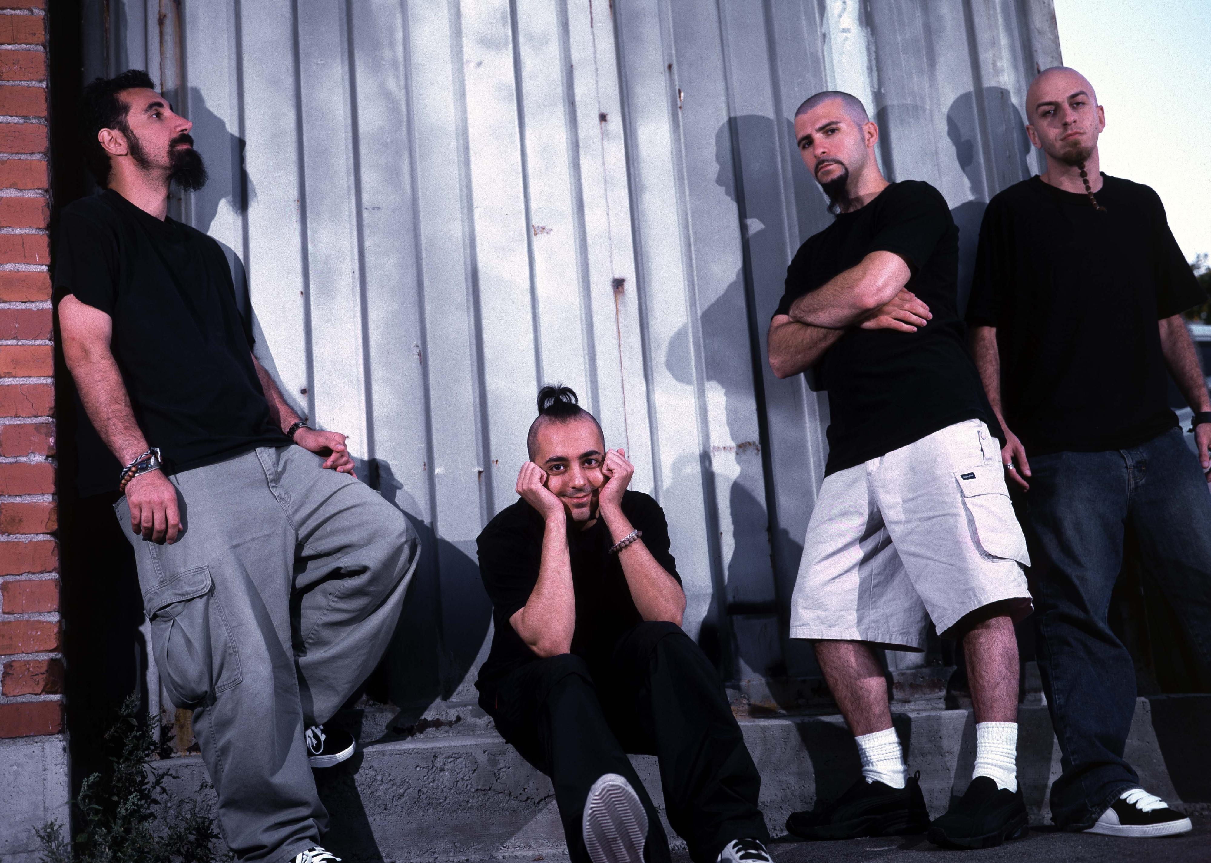 System of a Down posing for a photo