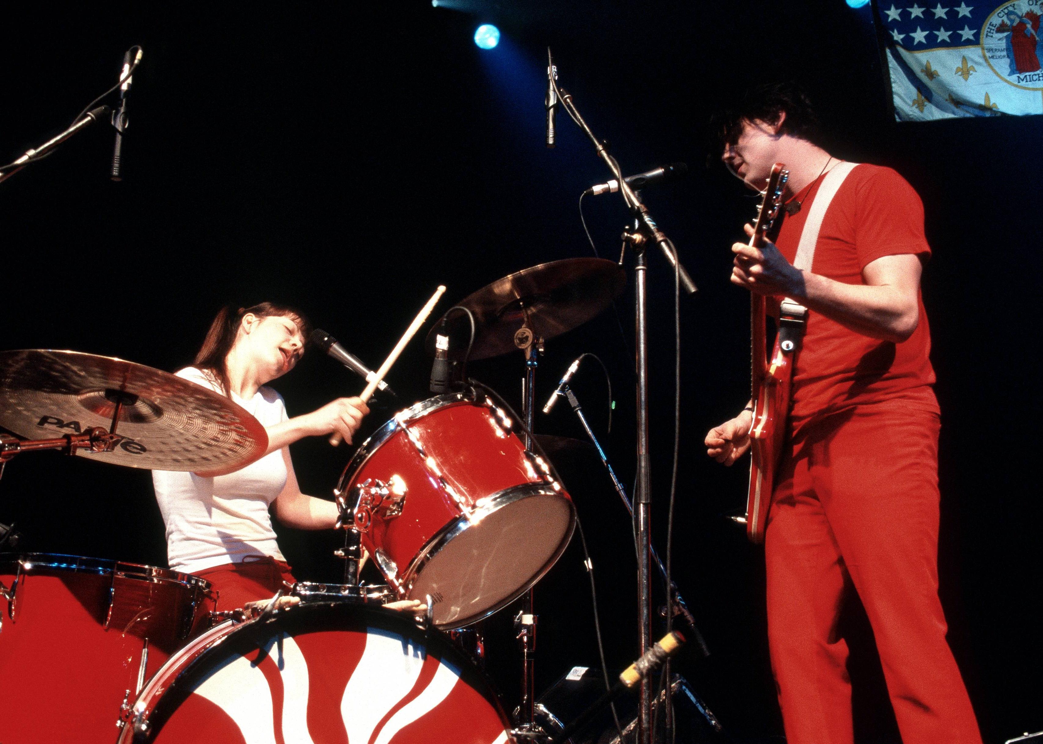 The White Stripes performing in concert