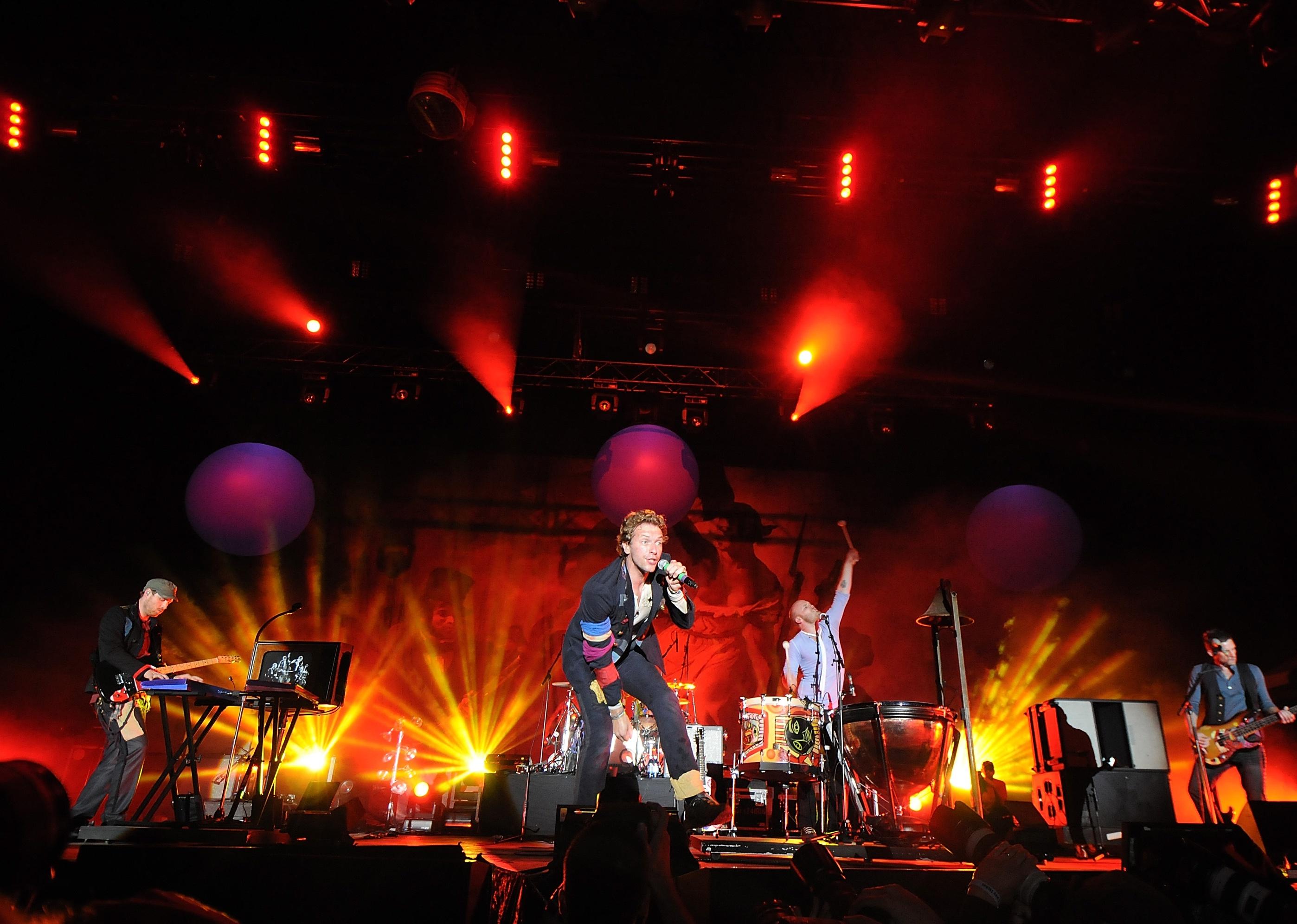 Coldplay onstage