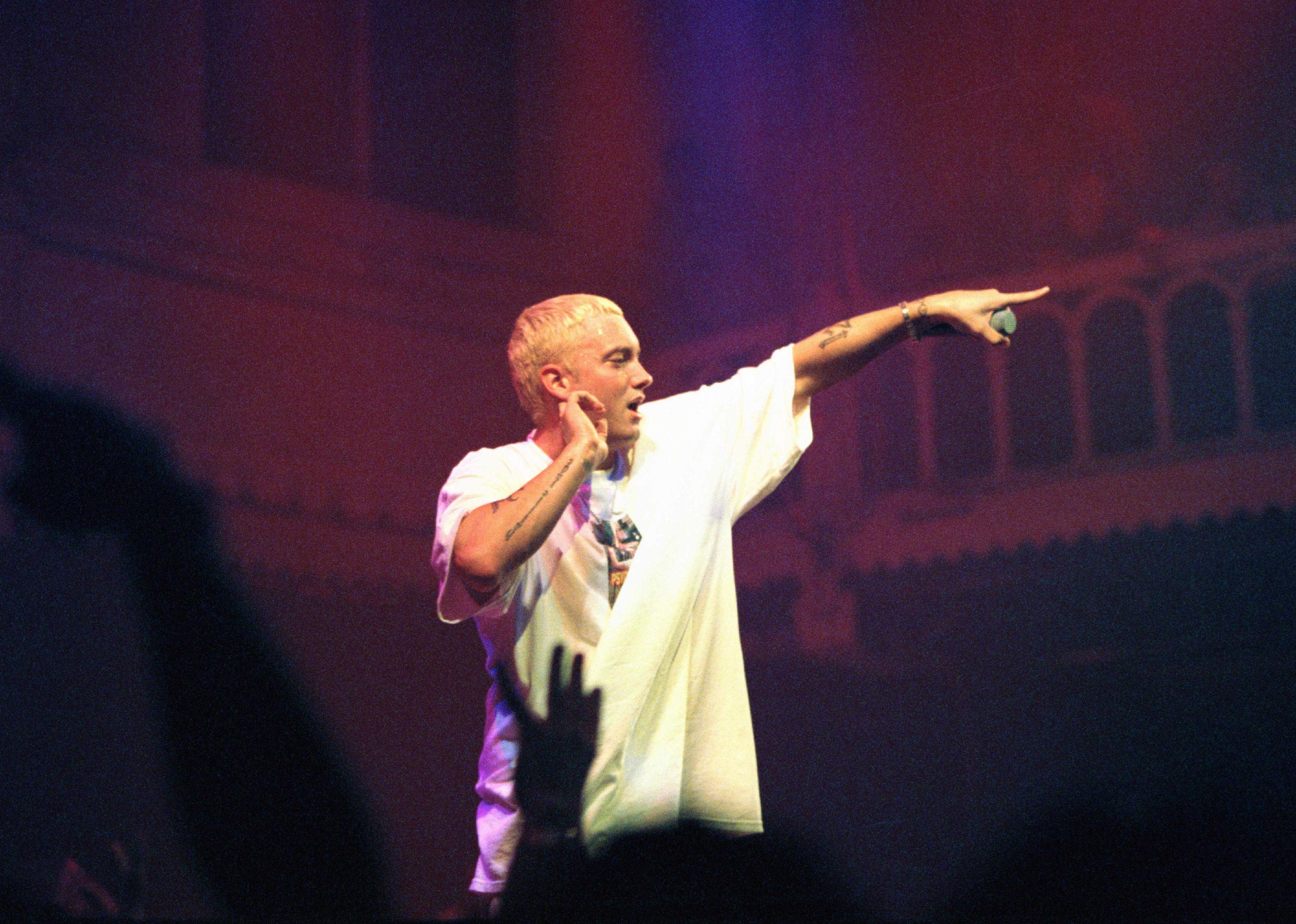 Eminem performs at a concert