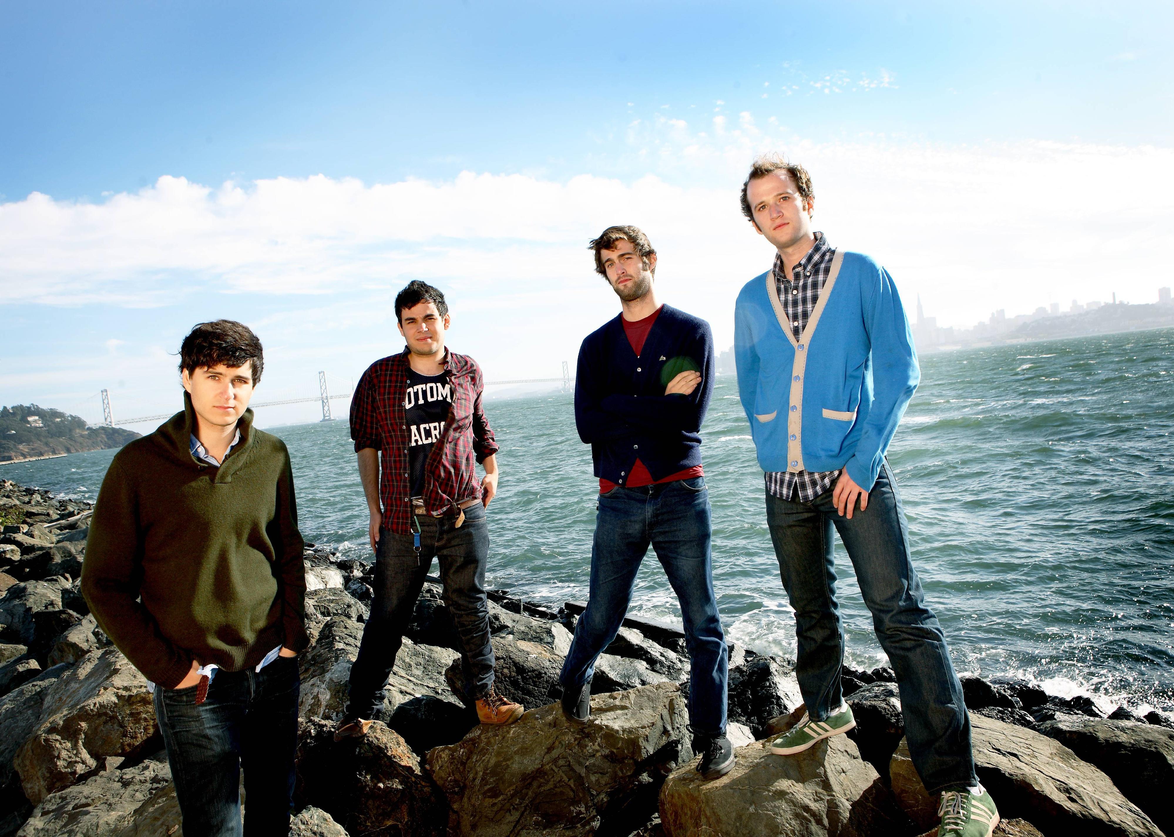 Vampire Weekend members pose for a photo