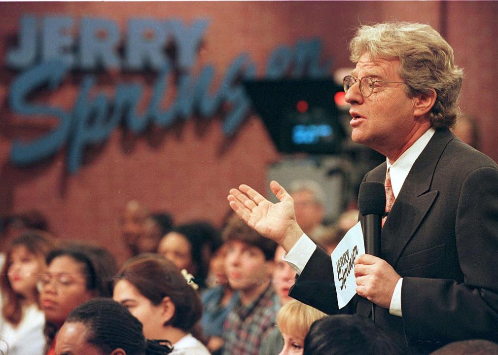 Jerry Springer hosting his TV show.