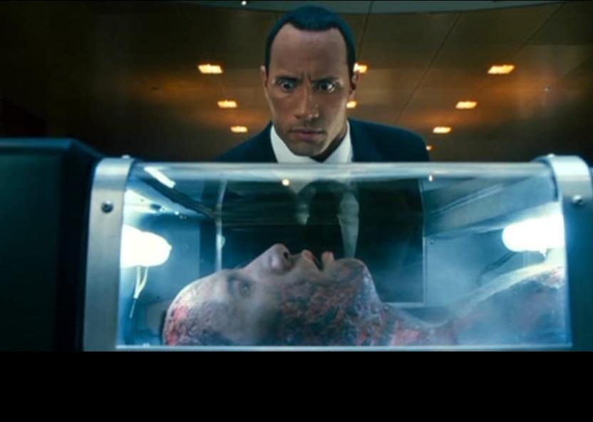 Dwayne Johnson in a scene from "Southland Tales"