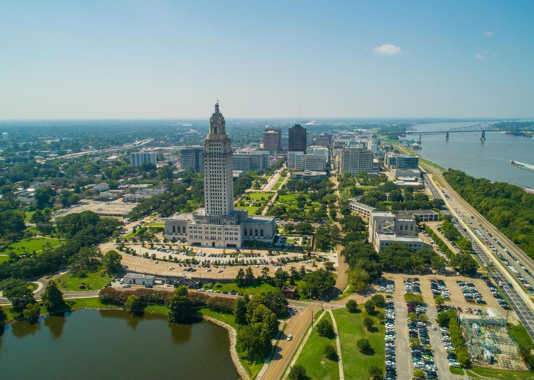 Aerial photo Downtown Baton Rouge.
