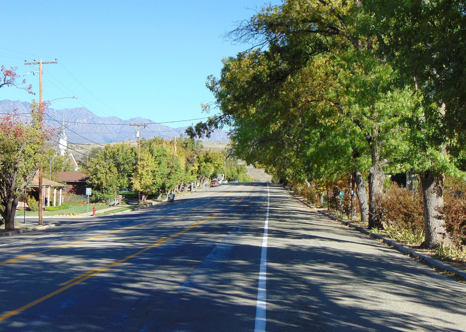 North along Toquerville Boulevard in Toquerville