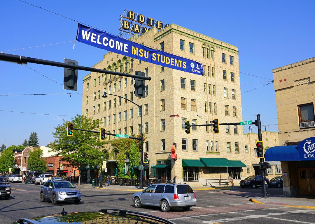 View of downtown Bozeman, Montana.