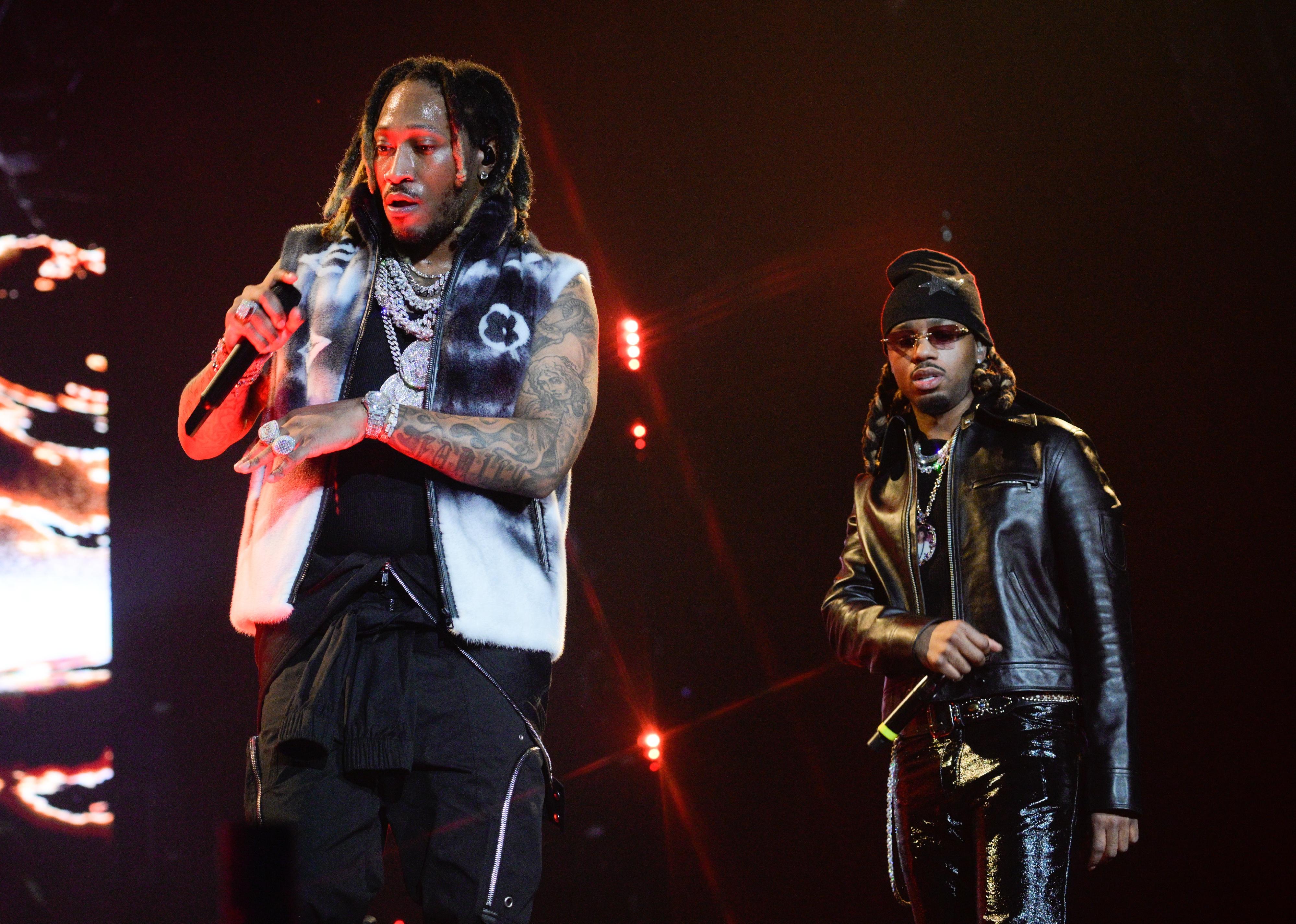 Future and Metro Boomin performing together onstage.