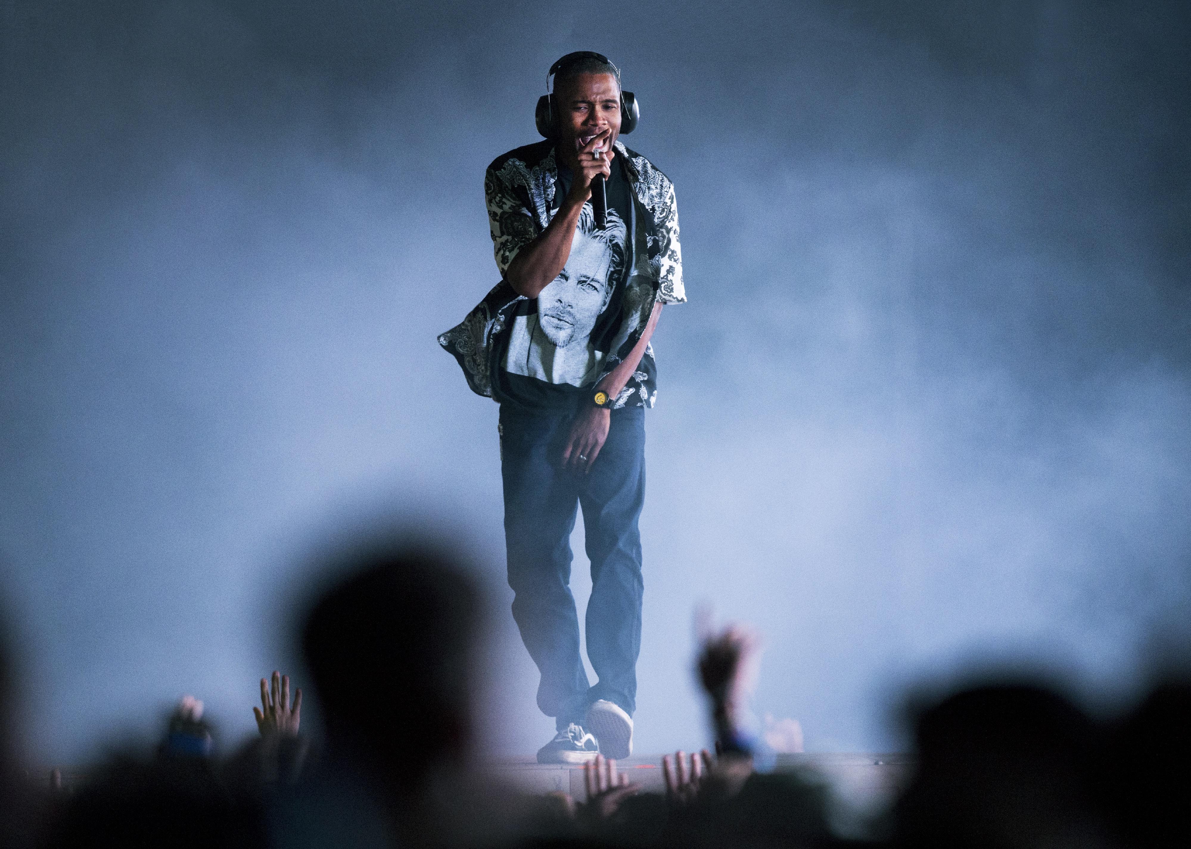 Frank Ocean performing onstage.