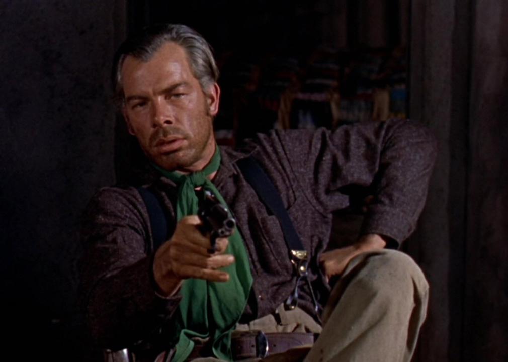 Lee Marvin in a scene from "7 Men from Now"