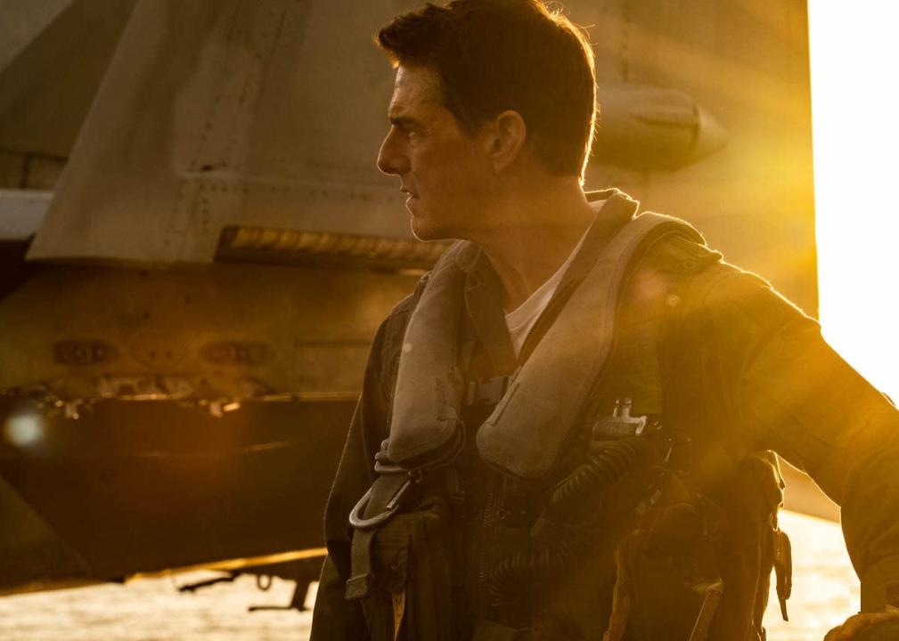 Tom Cruise in a scene from "Top Gun: Maverick"