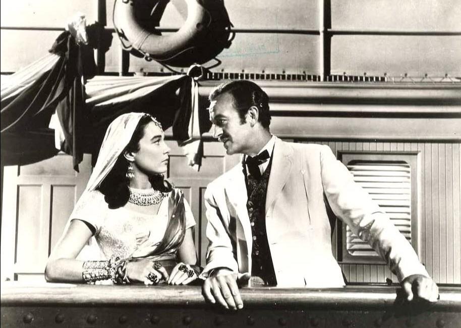 David Niven and Shirley MacLaine in a scene from "Around the World in 80 Days"