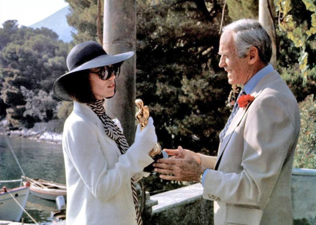 Henry Fonda and Marthe Keller in a scene from "Fedora"