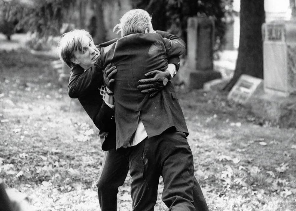 S. William Hinzman and Russell Streiner in a scene from "Night of the Living Dead"