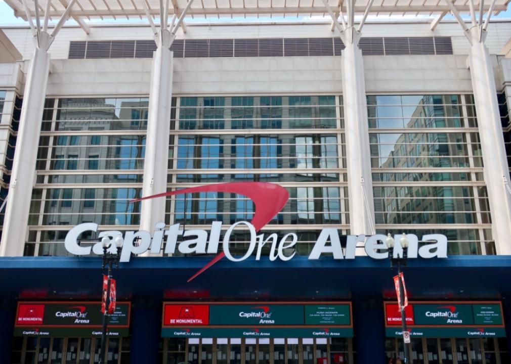 Entrance of the Capital One Arena.