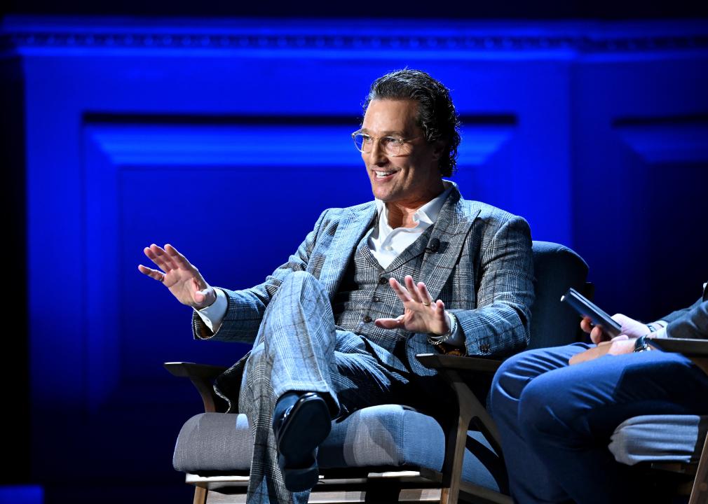 Matthew McConaughey speaks onstage at Carnegie Hall.