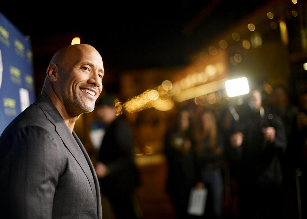 Dwayne Johnson attends an awards ceremony in West Hollywood.