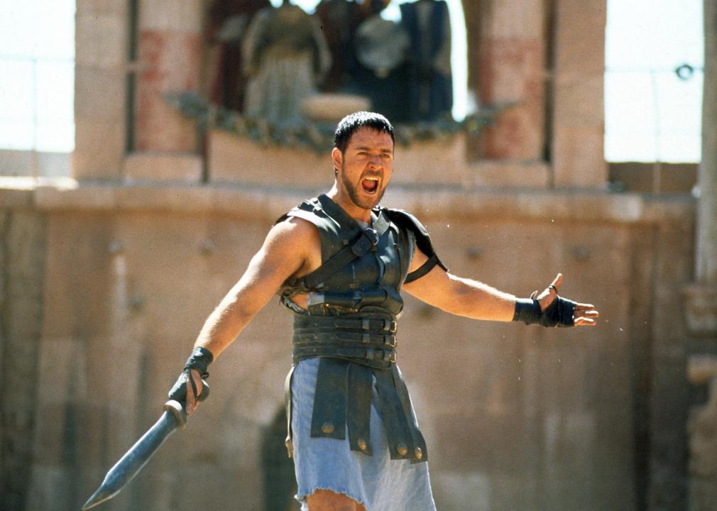 Russell Crowe in the film Gladiator, 2000.