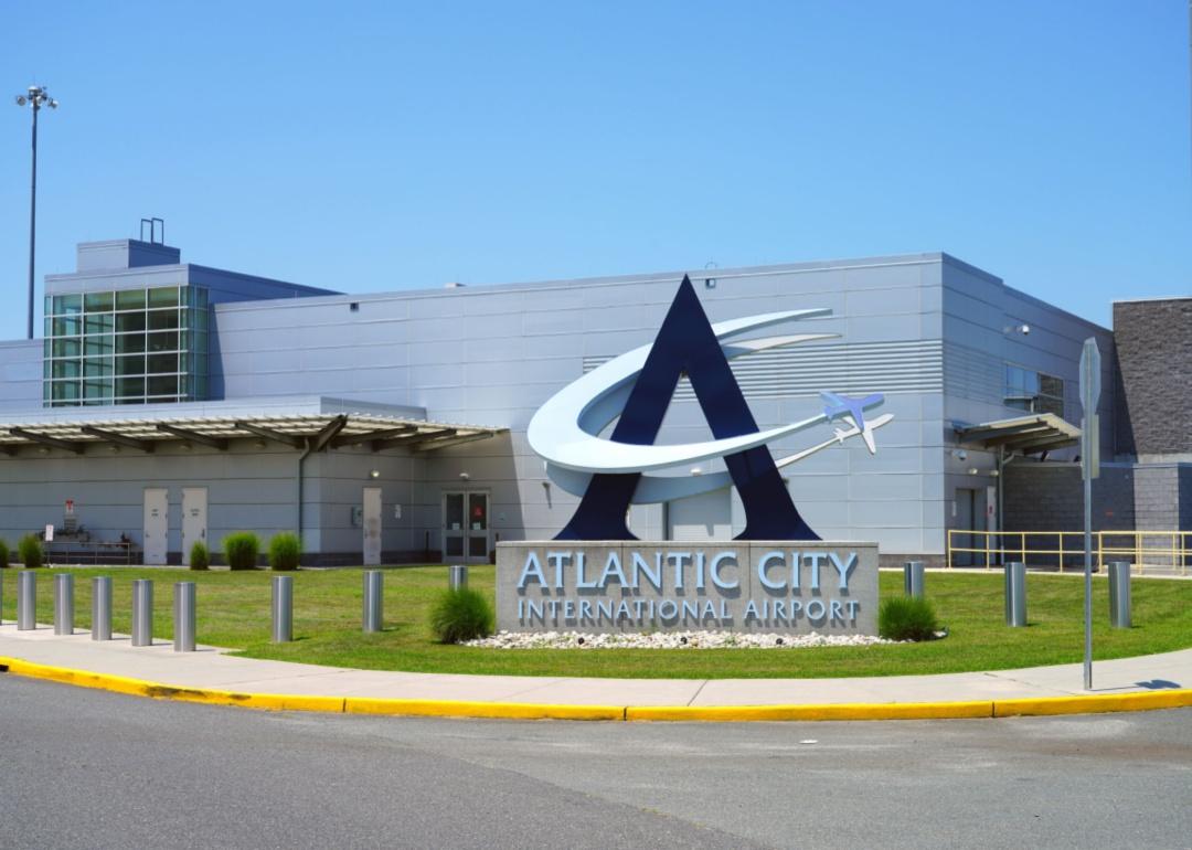 The sign in front of the Antlantic City International airport.