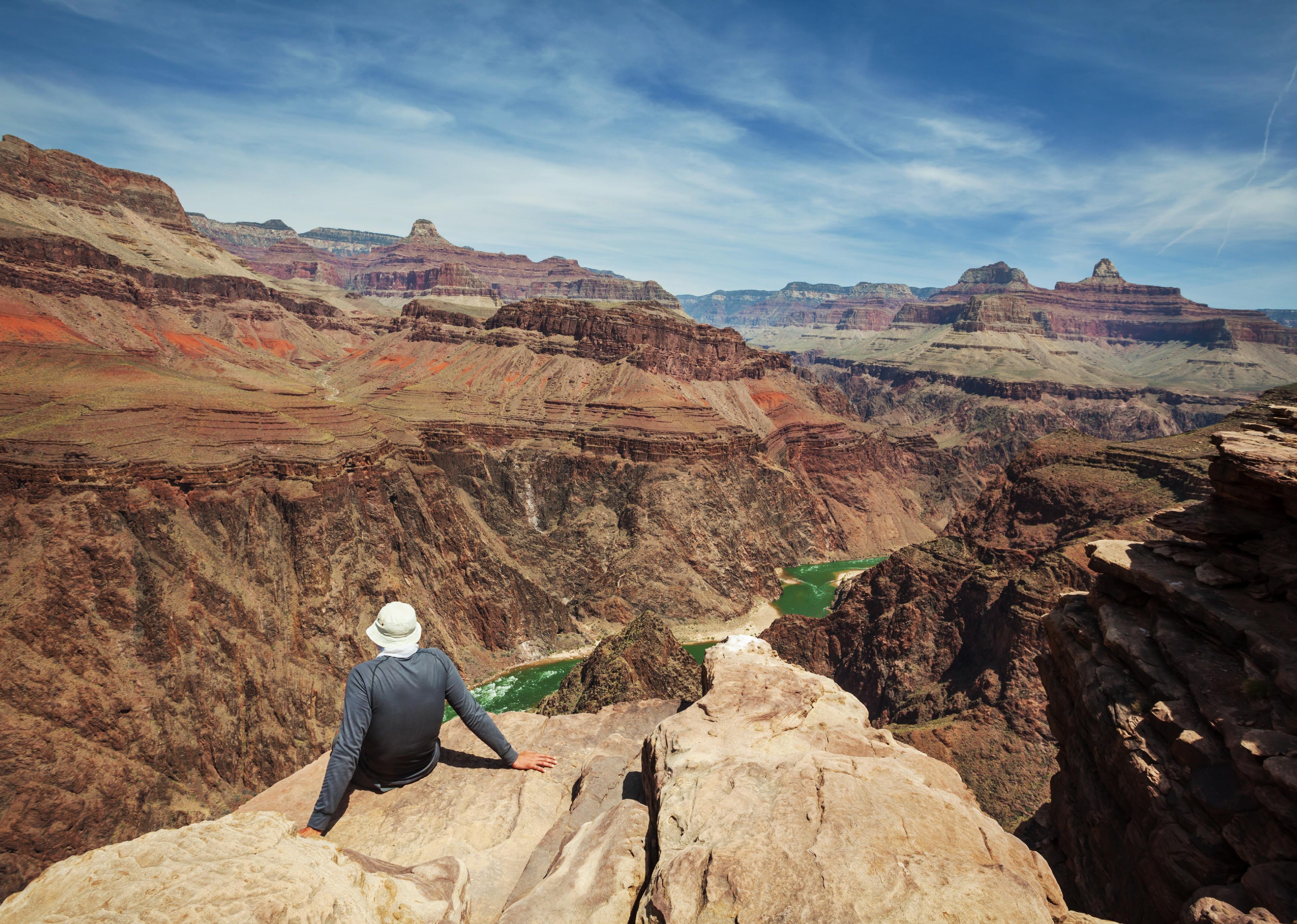 A scenic view of the Grand Canyon in Arizona.