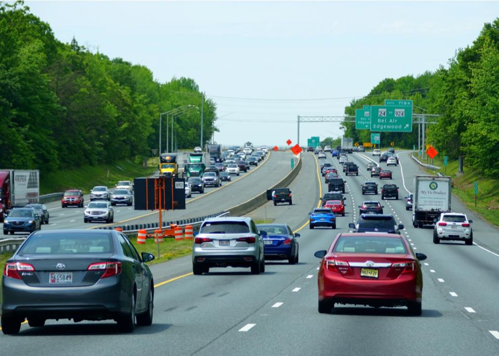 Traffic on I95 near Aberdeen, Maryland.
