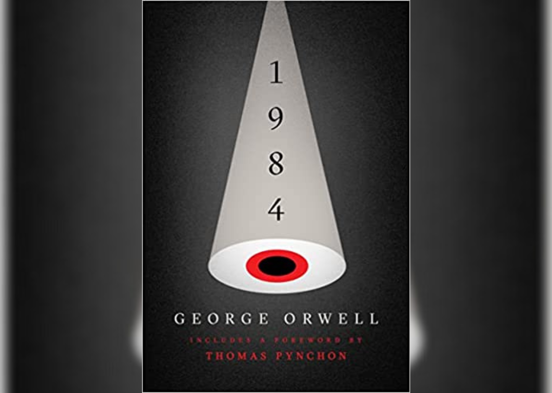 A black cover with a white cone showing 1984.