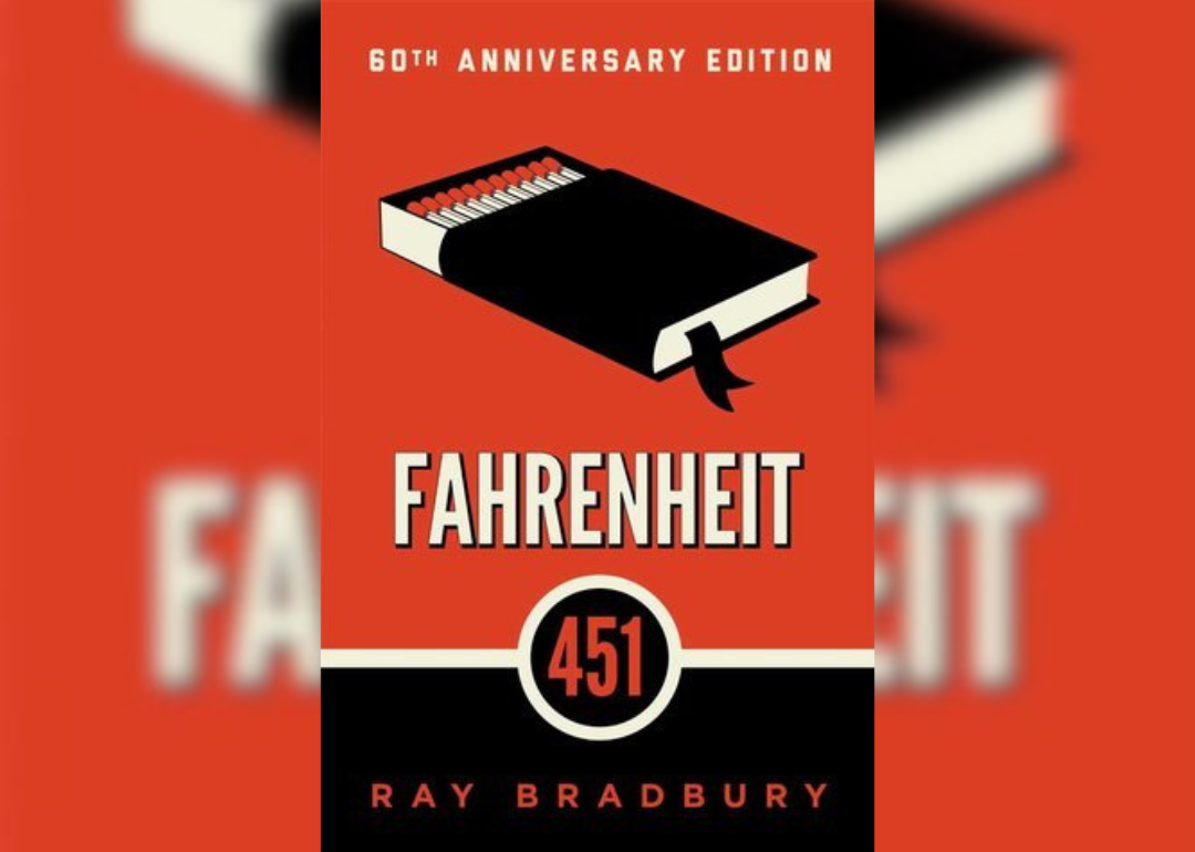 A red cover of a black book of matches.