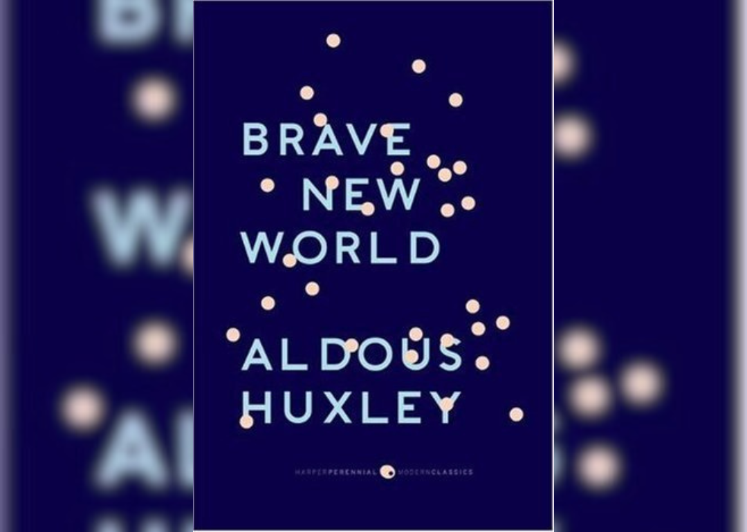 A blue background with white circles.