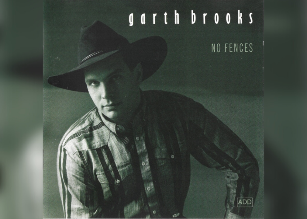 Garth Brooks in black and white.