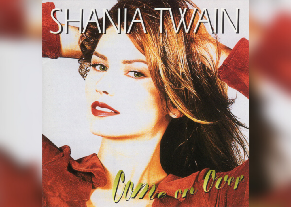 Shania Twain on album cover.