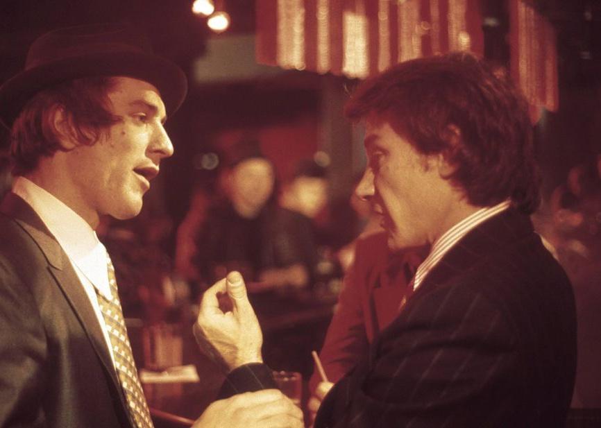 Actors Robert De Niro and Harvey Keitel in a scene from ‘Mean Streets.