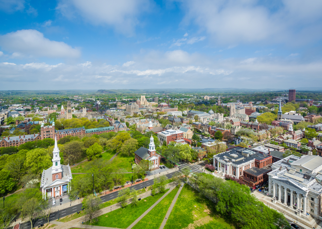 Aerial view of New Haven, CT