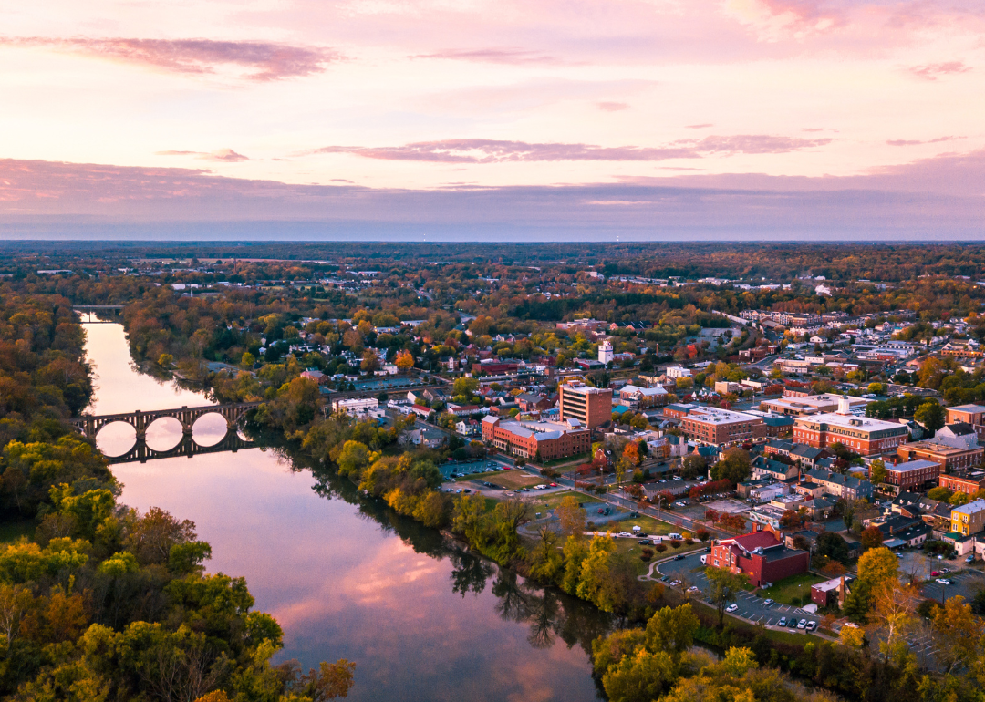 A river running through Fredericksburg, VA.