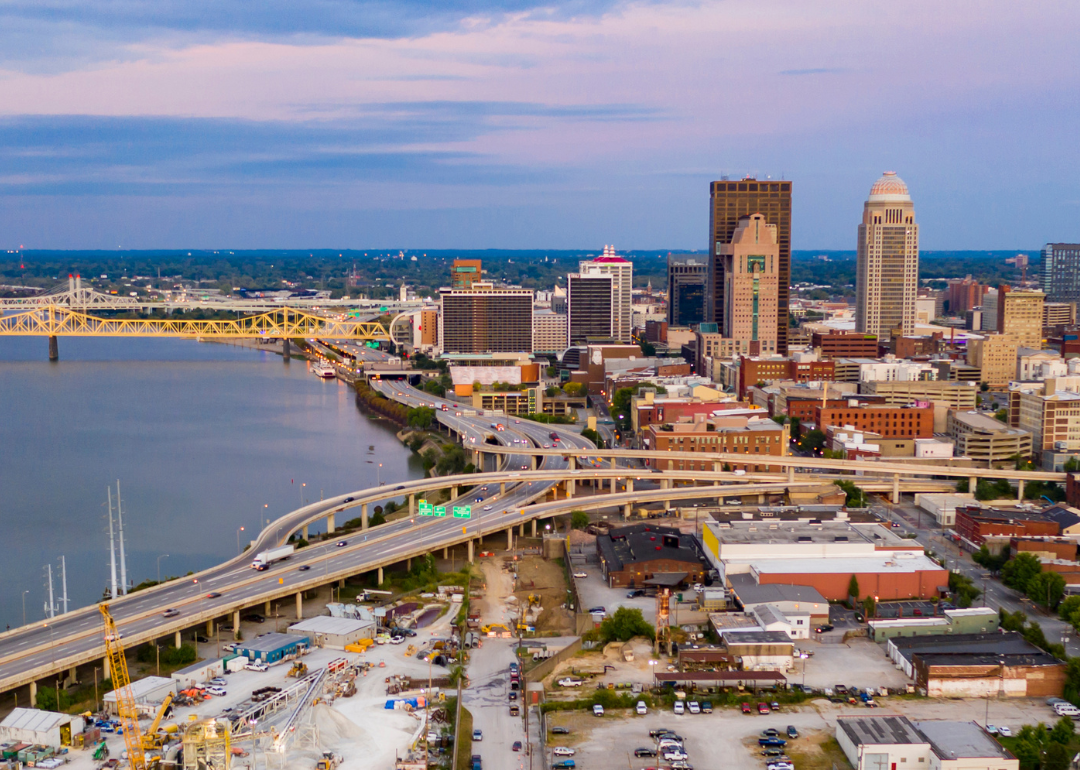 Downtown Louisville, KY on the waterfront.