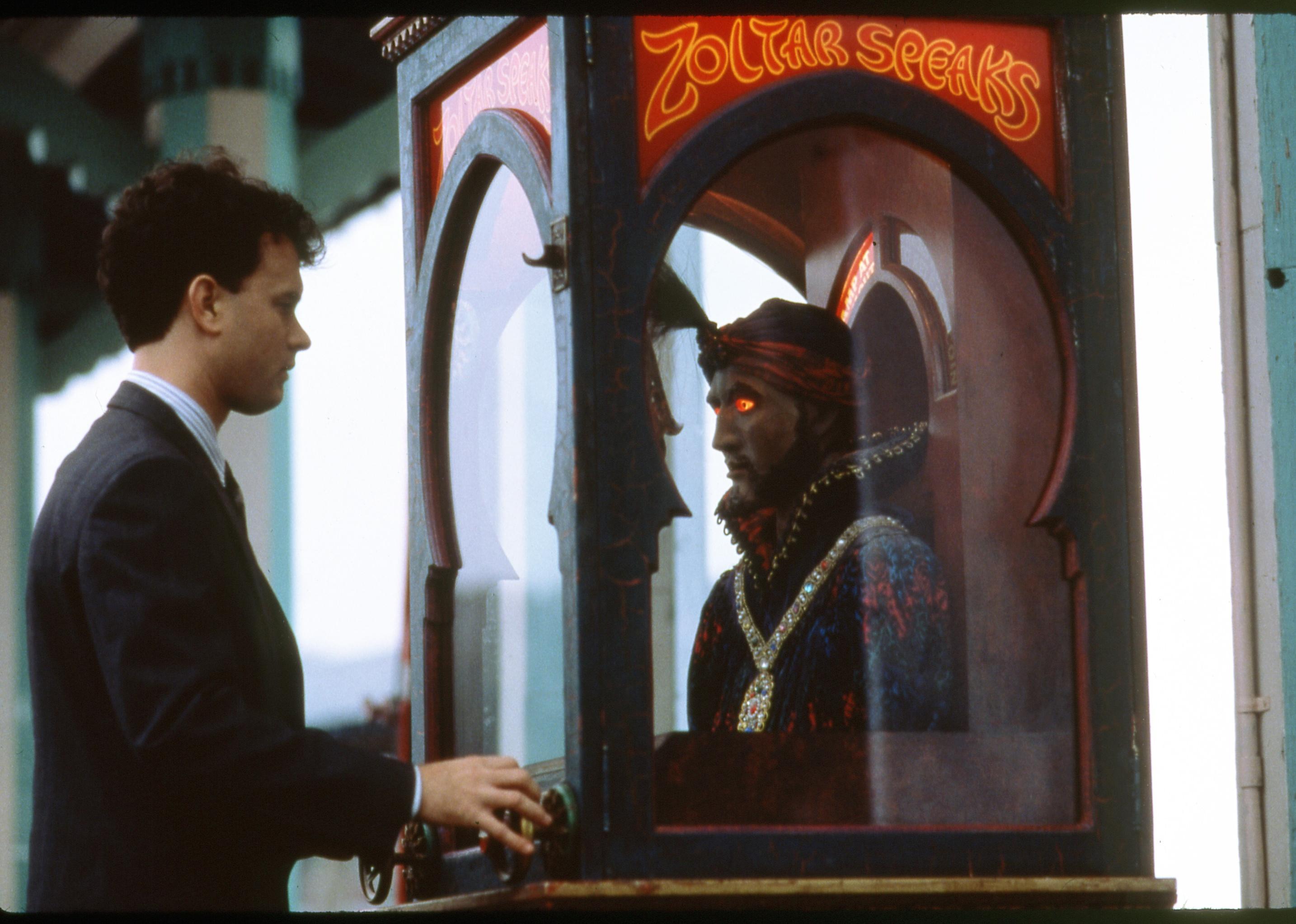 Tom Hanks plays a fortune teller machine.