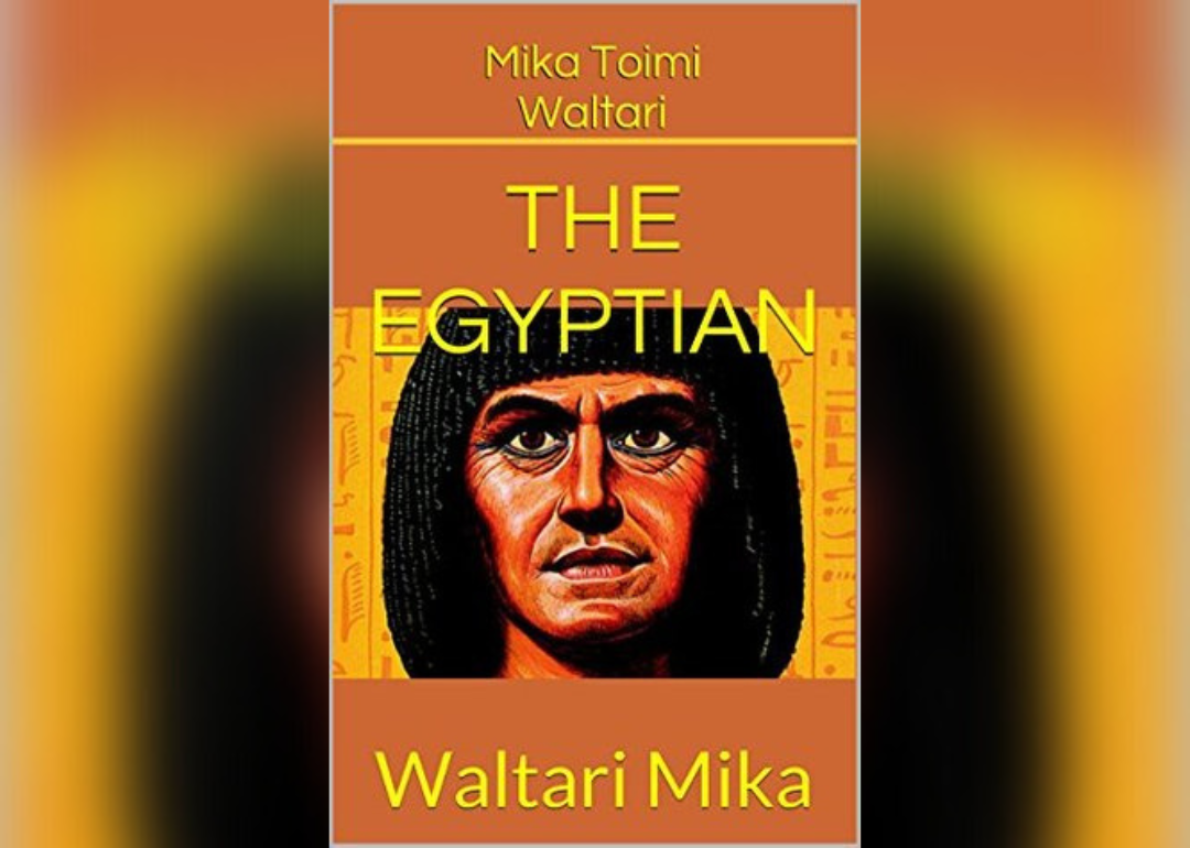 An Egyptian man on an orange background.