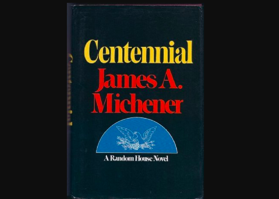 A black background with yellow and red letters.