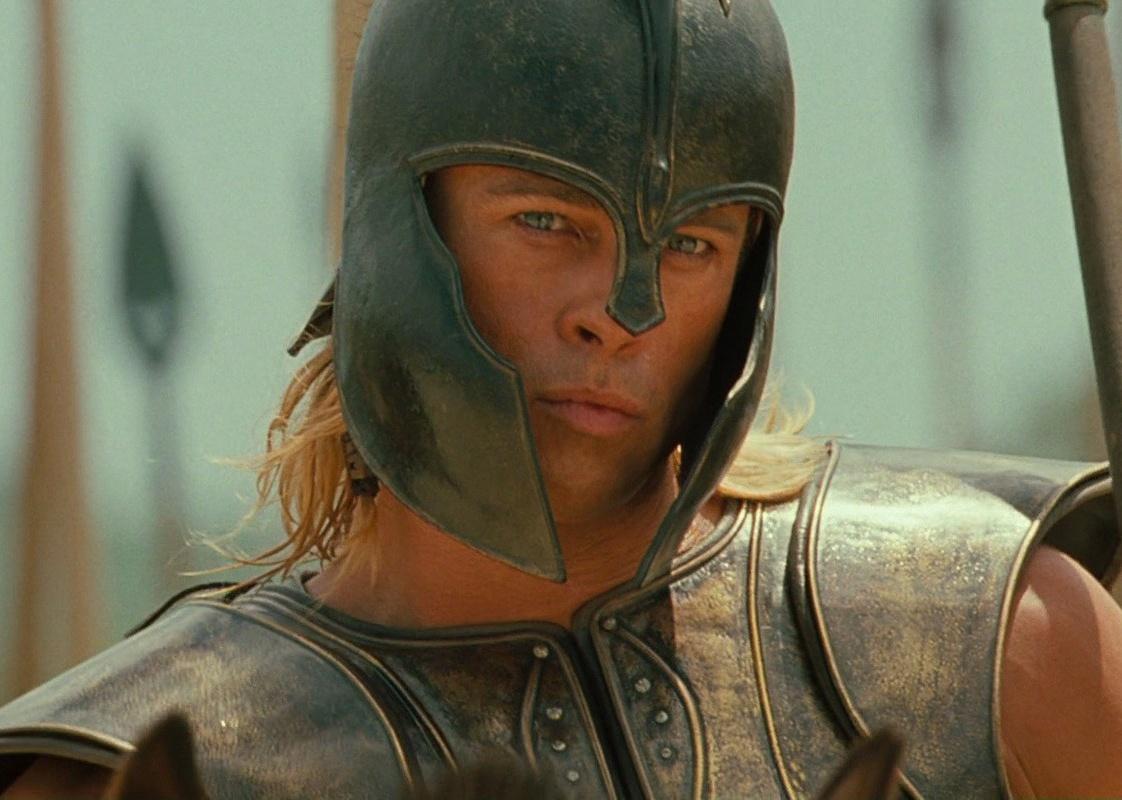 Brad Pitt wearing armor.