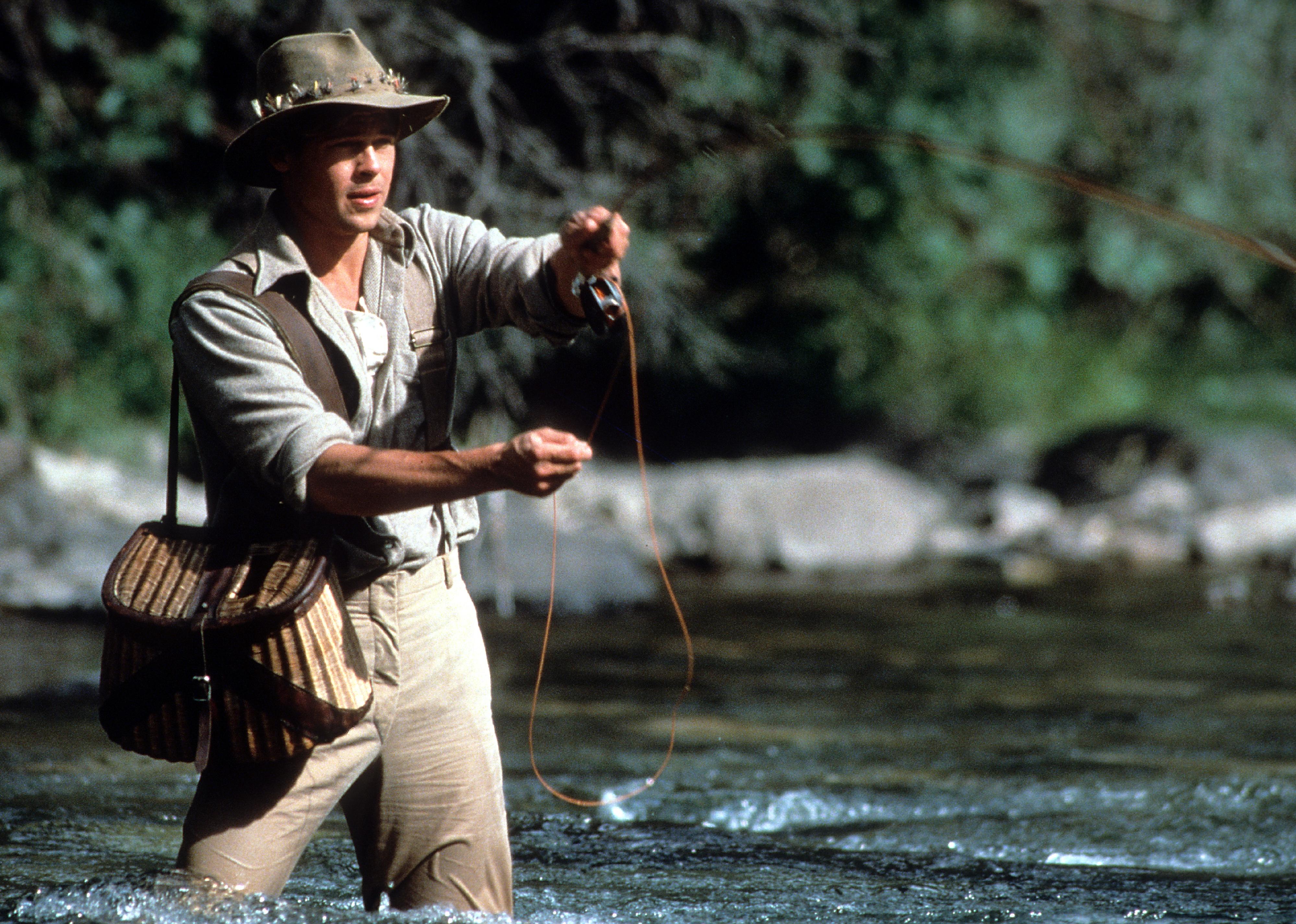 Brad Pitt flyfishing.