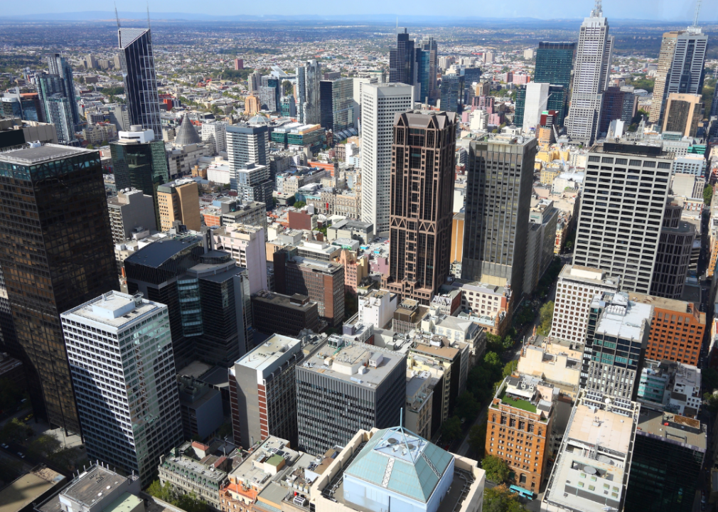 Skyscrapers in Melbourne City, Australia.