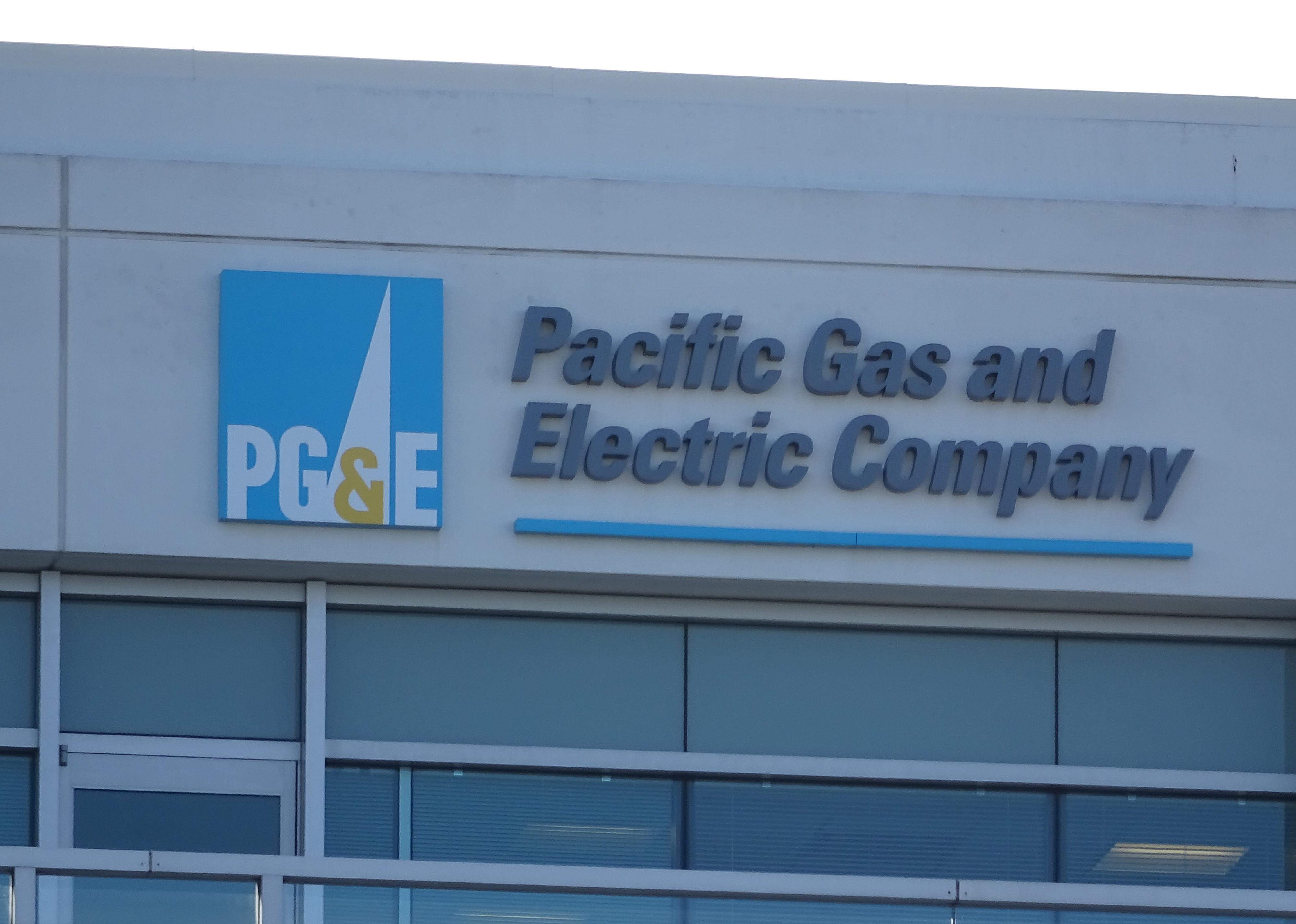 The exterior of a PGE building.