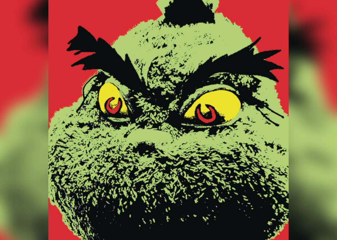 The Grinch against a red background on the album's cover.