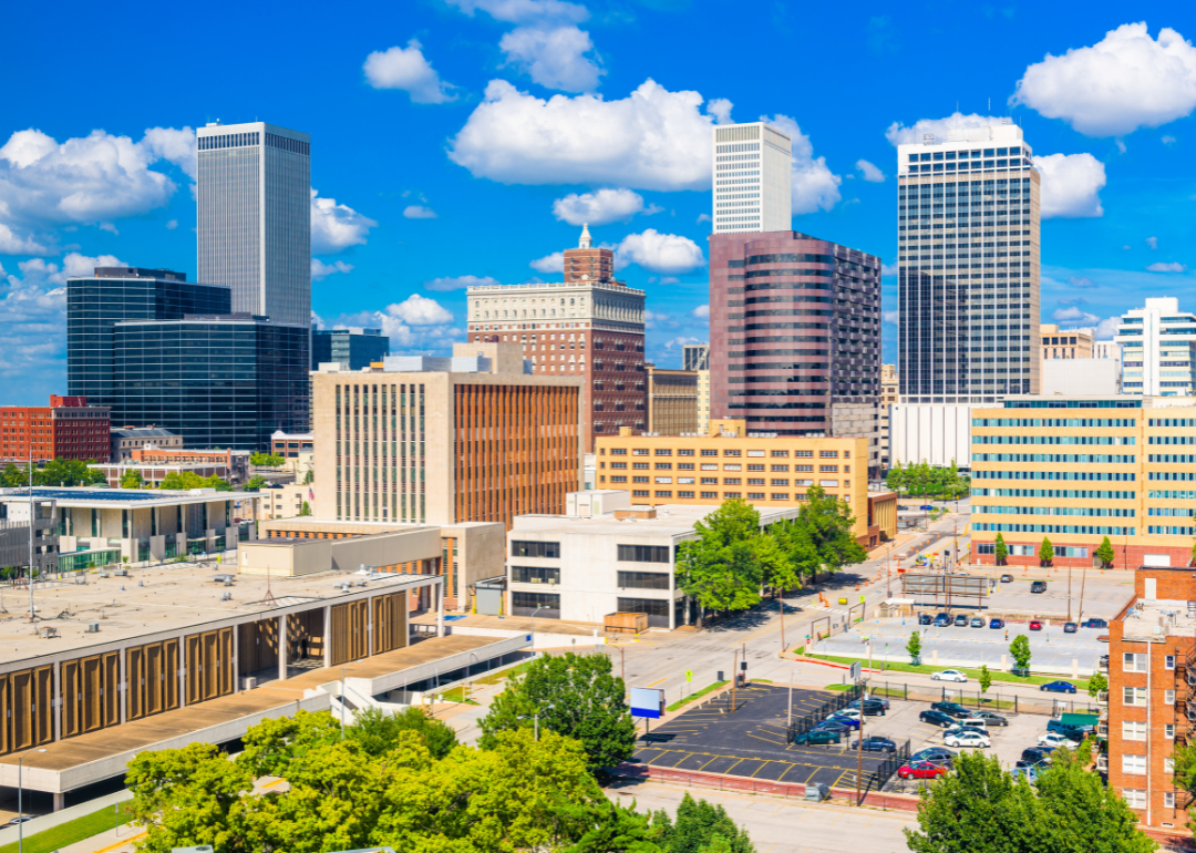 Downtown skyline in Tulsa.