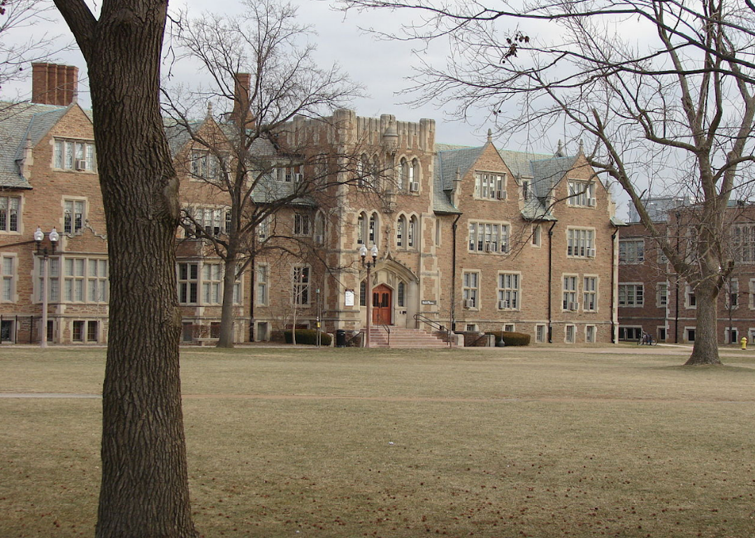 A large historic brick building.