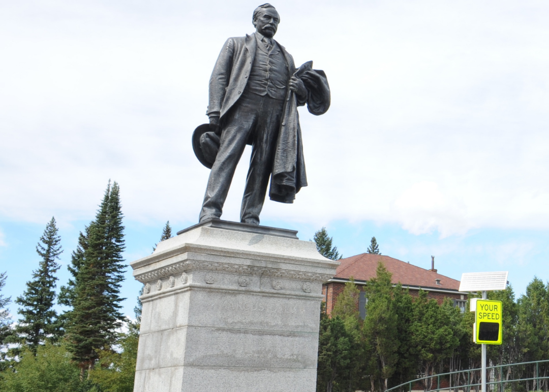 A statue of a man at Montanta Tech.