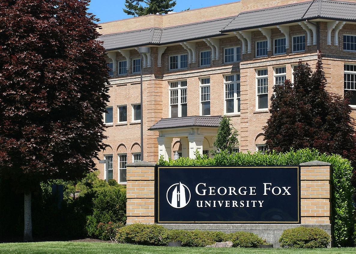 A brick building at George Fox University.