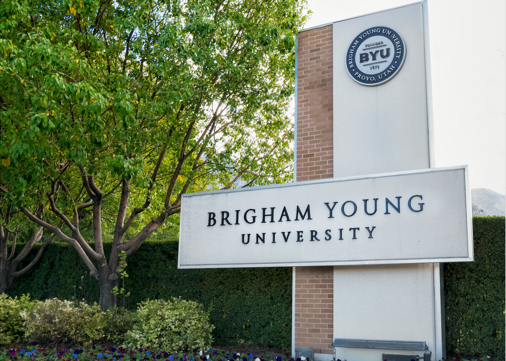 The entrance sign to Brigham Young.